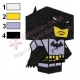 Cube Batman Embroidery Design